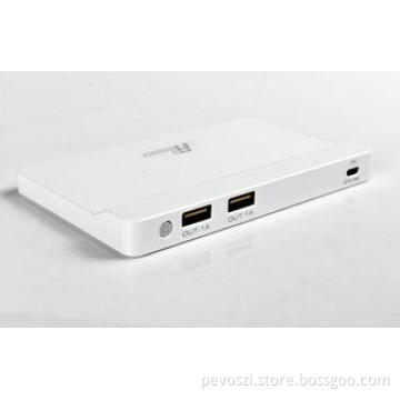 Compact Portable 4000mAh Iphone Dual USB Power Bank Li-poly